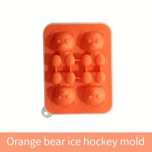 1pc Cute Teddy Bear Ice Cube Tray Flexible Food Grade Silicone Ice Cube Mold Ice Trays For Freezer
