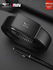 SEPTWOLVES | Business Automatic Buckle Hidden-Style Mens Belt Top-grain Leather
