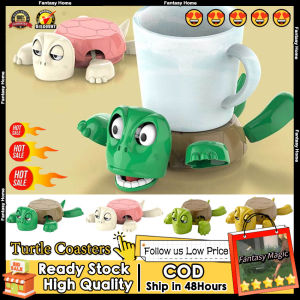 5 màu🔮Trong kho + nóng🔮Bộ đế lót ly Rùa vui nhộn-Nhấn để bật ngăn để cốc hình đôi mắt độc đáo và vui tươi cho gia đình hoặc sử dụng tại văn phòng