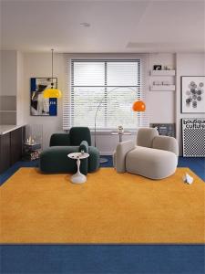 Luxury Yellow Living Room Carpet for Sofa and Coffee Table