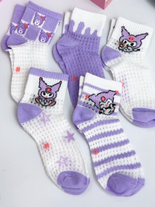 ( 5 Pasang ) Kaos Kaki Anak Perempuan Jaring 3 - 12 Tahun Ringan Lembut Bernapas Nyaman Di Kulit Kaus Kaki Pendek Kaos Kaki Anak Tk Gaya Korea 2 3 4 5 6 7 8 9 10 11