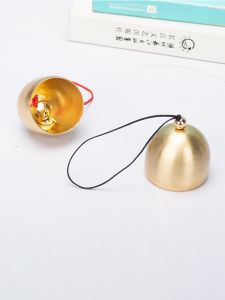 Pure Copper Christmas Bell DIY Japanese Style Metal Small Wind Chimes Car Hanging Decoration Handmade Craft Accessories