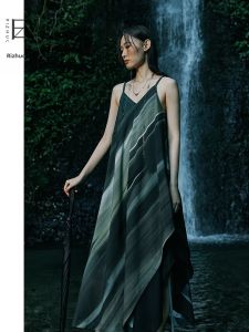 Elegant Vacation Long Dress Belted Rayon