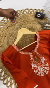 [PRE ORDER : 10 DAYS] Premium Roman Silk Womens Embroidered Kurti with Fully Stitched Free Size Pants and Sequence Work Dupatta 3-Piece Festive Suit Set (Sizes: M to XXL)