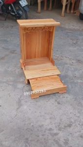 Bàn thờ ông địa thần tài mẫu hiện đại gỗ xoan nhiều kích thước