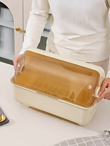 TEMPAT PIRING PENIRIS Rak Piring Full Tertutup Anti Debu C30 Tempat Penyimpanan Sendok / Garpu / Mangkuk Estetik WADAH GELAS