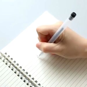 1 PIECE JPN Black Gel Pen Student Exam Office Signature Transparent Pen Cute Stationary Supplies Neutral Pen 0.5mm