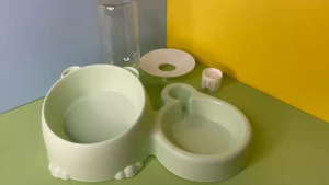 wen.W2 ชามใส่อาหารสัตว์พร้อมที่ให้น้ำสัตว์ ที่ใส่อาหารสัตว์ ที่ใส่น้ำสัตว์เลี้ยง