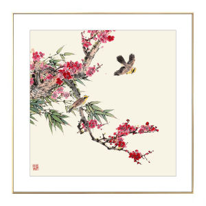 New Chinese Style Decorative Painting Wall Art for Living Room Dining Room Stairwell Bedroom Headboard Restaurant Hallway