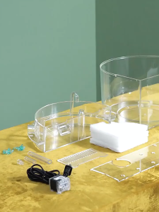 Circular Fish Tank Filter Box Aquarium Drip Box Small External Placement Silent Water Purification Three in One Filter