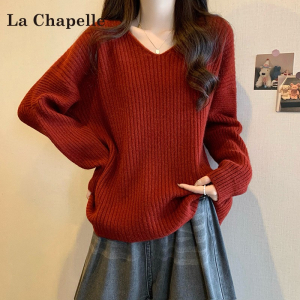 La Chapelle | Quần Áo Len Thoáng Mát Cổ V Đa Năng Mới Thiết Kế Rộng Rãi