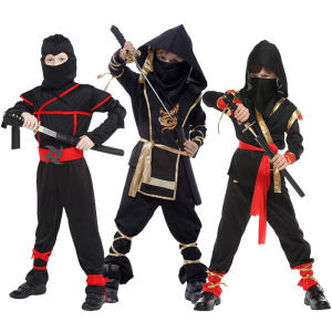 ZEEMIN Halloween & Christmas Kids Cosplay: Japanese Ninja Assassin Role Play Costumes