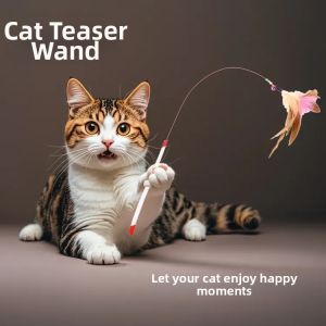 Durable Cat Toy with Bell and Feather