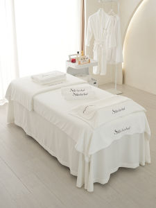 Beauty Salon Single-Service Towels Sets Coral Fleece Headcloth Bath Towel Bed Towel Bed Sheets Pure White Kit Custom Logo