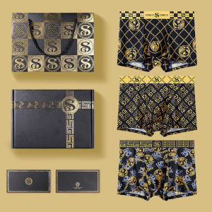 High-End Gift Box Ice Silk Boxer Briefs Men Antibacterial Breathable Thin Boyshorts Head 520 Get Gifts for Boys Free