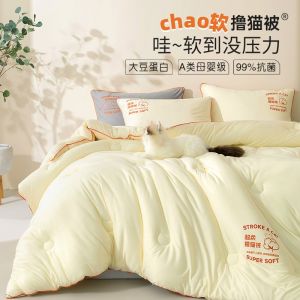 ผ้าห่มฟิเบอร์ถั่วเหลืองอวกาศ ผ้าห่มฤดูใบไม้ผลิและฤดูใบไม้ร่วง ผ้าห่มฤดูหนาวสำหรับนักเรียน ผ้าห่มฤดูร้อนเย็น ผ้าห่ม AC ผ้าห่มที่ใช้งานได้ตลอดปี