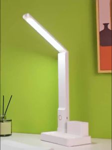 LEETEC LT-31 Elegant LED Desk Lamp with Adjustable Brightness and Integrated Pen Holder Energy-Saving Night Light for Study and Reading