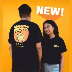 Bandai | 2025 Summer Pokémon Anime Kuruu Psyduck 100% Pure Cotton Printed T-shirt Men Harajuku Loose Casual Versatile Short-sleeved Top
