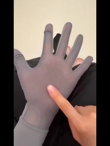 Sun Protection Gloves for Women Cycling Ice Silk Driving Summer Touchscreen Flip-Tip Anti-Slip Breathable Stretchy Outdoor Glove