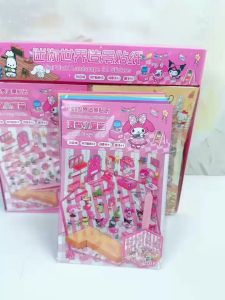 Hình dán 3D kuromi  bộ sticker dán phong cảnh  trang trí phòng  sắp xếp đồ đạc siêu xinh