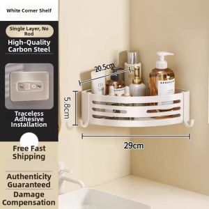 Triangle Corner Suction Cup Bathroom Shelf