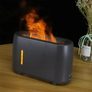 H2 240ML Ultrasonic Fire Flame Aroma Diffuser Air Humidifier Fragrance Perfume Cool Mist Essential Oil Led Light Difusor Remote Control