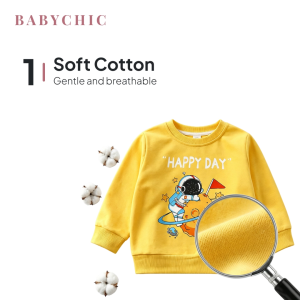 Budak Baju Lengan Panjang 0-7 Years Lelaki Perempuan Boy Girl Long Sleeve Sweater Crewneck Cotton