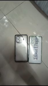 Case Vivo Iqoo Z9 Silikon Clear Bening Square Plating List Crome Soft Casing Handphone