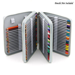 High-End Leather Pencil Case 120-Hole Art Sketch Coloring Lead Storage Organizer Stationery Box for Business And Daily Use