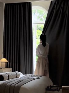 UNI 95% shade curtains solid color curtains thickened thermal insulation curtains ultraviolet-proof bedroom curtains blackout curtains