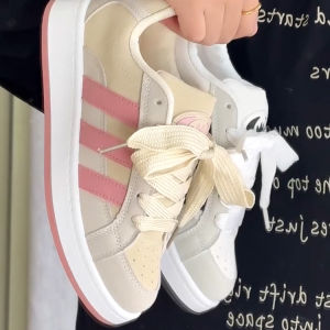 Casual Womens Slip-On Shoes Shell Toe Bread Loafers Classic Shell Head White Sneakers Fashionable Pink Leisure Board Shoes