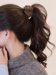 เส้นผมรัดหางม้าทรงสั้นสำหรับผู้หญิง ยืดหยุ่นสูง ทนทาน ไม่รัดหัว เครื่องประดับผมแบบใหม่สำหรับฤดูใบไม้ร่วงและฤดูหนาว