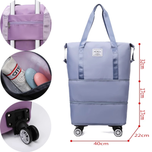 Quiet Omni-directional Wheeled Waterproof Large Capacity Durable Travel Bag