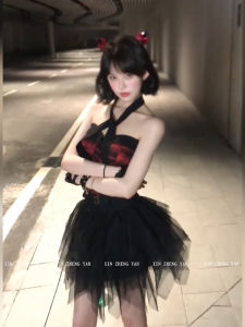 Váy Ngắn Xếp Ly Cạp Cao Họa Tiết Kẻ Sọc Ngọt Ngào Cỡ Lớn Cho Nữ Mùa Thu Phong Cách Hàn Quốc Váy Ngắn Mùa Hè