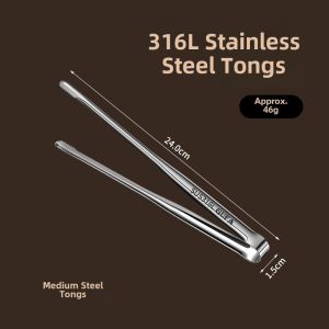 Korean Style BBQ Clamp 304 Stainless Steel Kitchen Steak Bread BBQ Clamp Food Clamps Heat Resistant Cooking Utensils