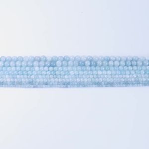 1String 4/6/8/10mm Natural Aquamarines Stone Beads Round Loose Spacer Gemstone Beads For DIY Charm Bracelet Necklace Accessories