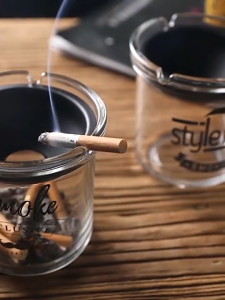 Bộ Cốc Gạt Tàn Thủy Tinh Trắng Phong Cách Cao Cấp Cho Bàn Làm Việc - Styleman Exclusive