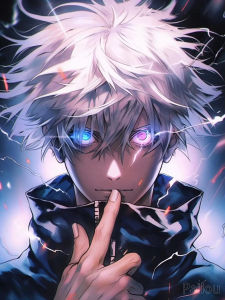 J-Jujutsu K-Kaisen S-Satoru G-Gojo Anime 5D DIY Full Round/Square Diamond Mosaic Art Home Decoration Gift For Living Room Bar