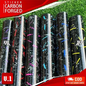 Sticker Motif Carbon Forged Red Ukuran 50 x 50 cm GPC DECAL 001