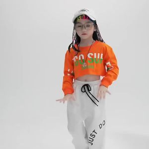 Trang phục biểu diễn nhảy jazz cho bé gái thời trang trẻ em bộ quần áo đẹp cho bé gái bộ hip-hop cao cấp 3.10