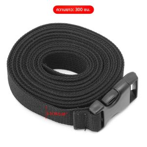 50/100/200/300 ซม.กลางแจ้งไนลอนผูกกระเป๋าเป้สะพายหลังกระเป๋าเดินทางถุงนอนปรับสีดําทนทานยาว Lash สายคล้องหัวเข็มขัด