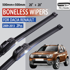 For Dacia Renault Duster MK1 2009-2013 Car Wiper U-type Soft Rubber Boneless Wiper HD Quiet Durable Automotive Wiper 20"+20"