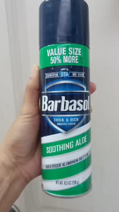Barbasol Soothing Aloe Shaving Cream for Sensitive Skin 5 oz – Rich & Creamy Foam – Authentic Imported Grooming Care