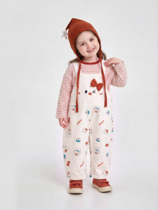 DUDUJIA | Quần Dungaree 100% Cotton Cho Bé Gái
