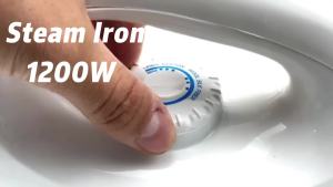 MeeVida Household Steam Iron 220V Electric Dry Clothes Handheld Iron Machine US Plug Orange 1200W Small Handheld Iron Machine