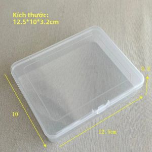 Hộp Nhựa Trong Suốt Hình Chữ Nhật Nhỏ Chống Bụi Chắc Chắn Dùng Để Đựng Đồ Trang Trí Móng Hộp Đựng Đồ Trang Sức Thân Thiện Với Môi Trường Hộp Đóng Gói Trong Suốt