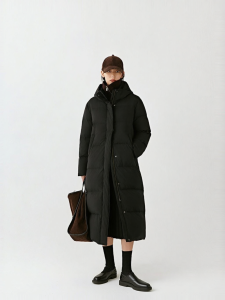 ICICLE | Winter Wool Blend Plain Cloth Down Jacket