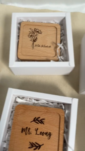 [SG] Personalised Customised Engraved Wooden Coaster Teachers Day Gift Corporate Gift Birthday Gift Office Desk Decor