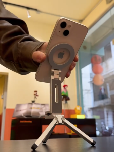 Portable Magnetic Phone Stand with Super Strong Magnet Adjustable Foldable 360° Rotating Folding ABS Plastic Metal