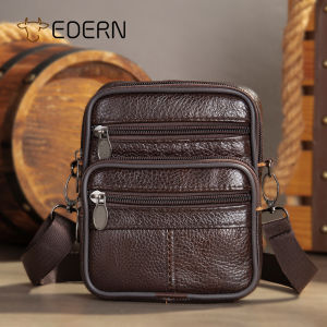 Edern da thật Mới Túi Đeo Vai dành cho nam đa chức năng Túi đai đeo điện thoại da bò Túi đeo hông Túi Đeo Chéo Nhỏ Túi Đeo